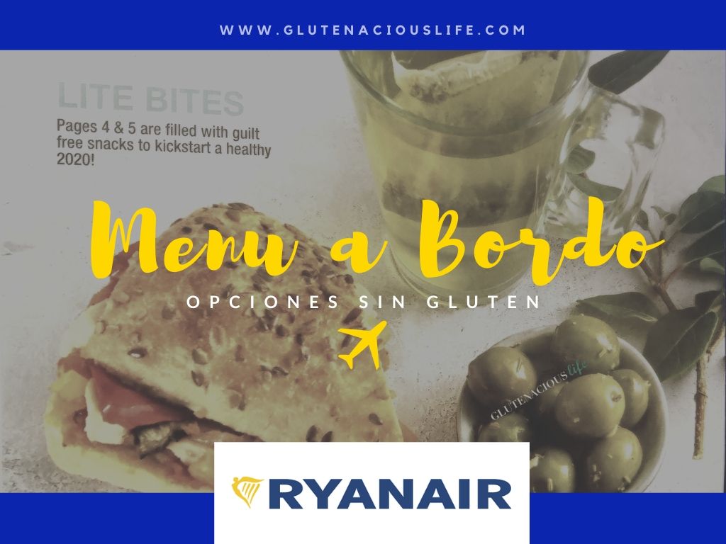Reseña de las opciones sin gluten del menú a bordo de Ryanair | Glutenacious Life.com