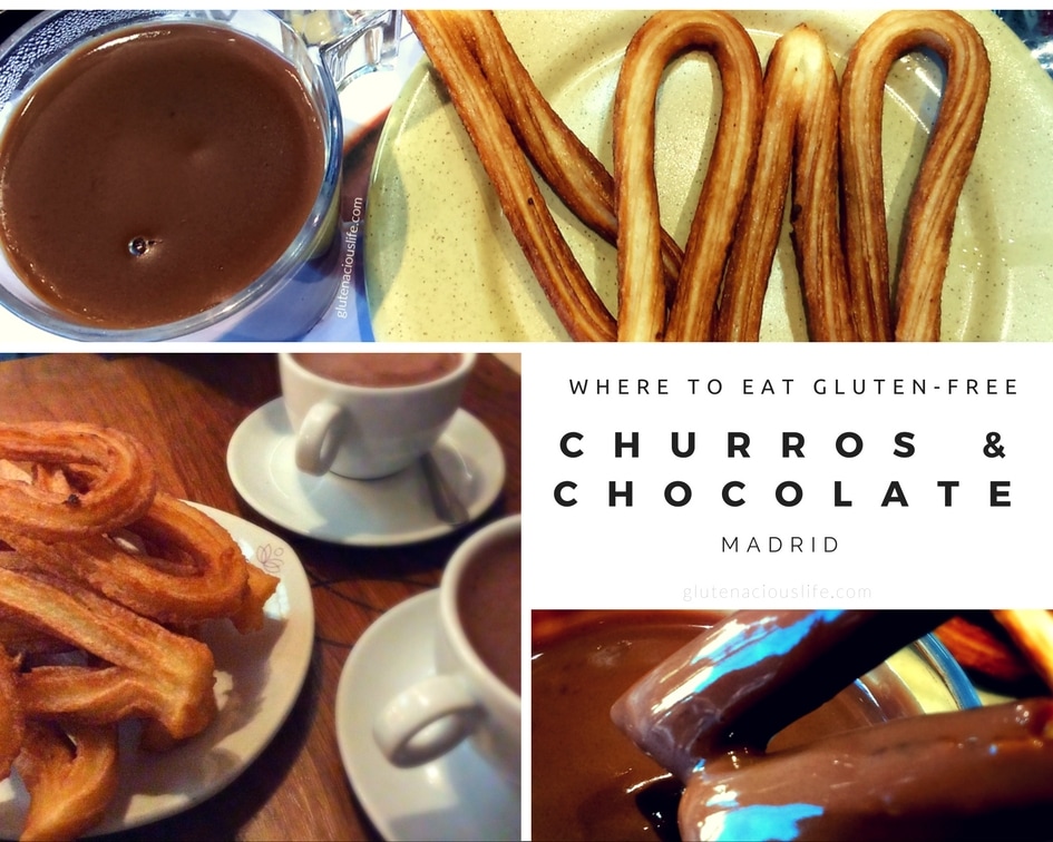Where to eat gluten-free (and lactose-free) chocolate con churros in Madrid | Glutenacious Life.com